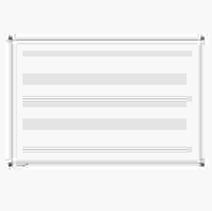 Whiteboardtavla med Notlinjer